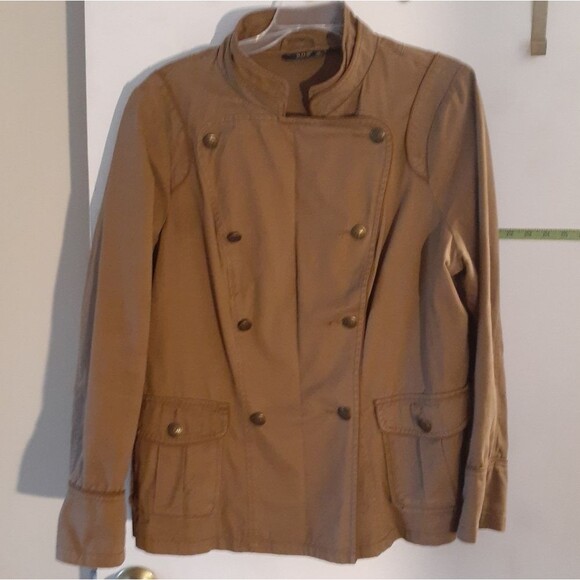 A.N.A. military utility jacket cotton casual 1x xl tan brown fall top canvas - Picture 1 of 8